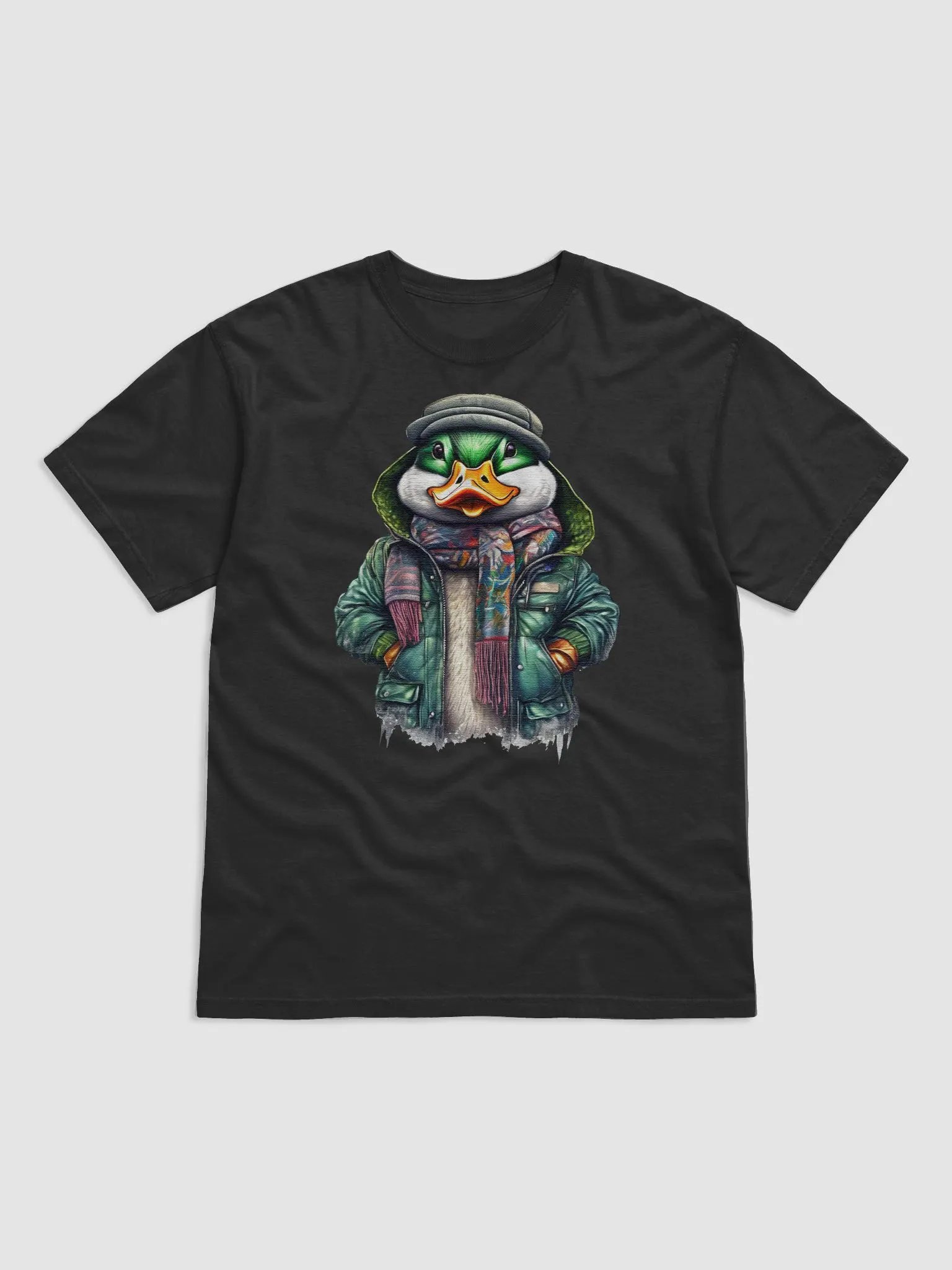Duck wearing a jacket cap and a scarf product image (1)