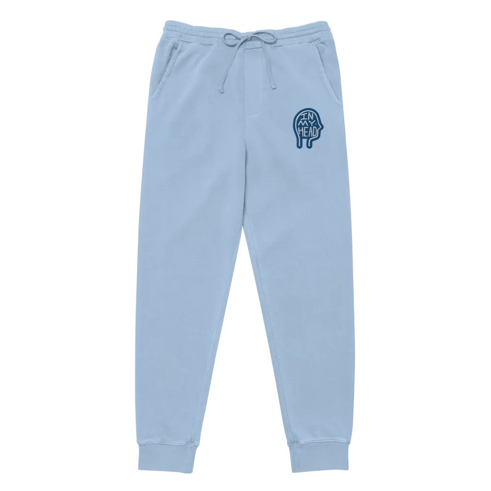 In My Head (royal and white) pigment dyed sweatpants product image (3)