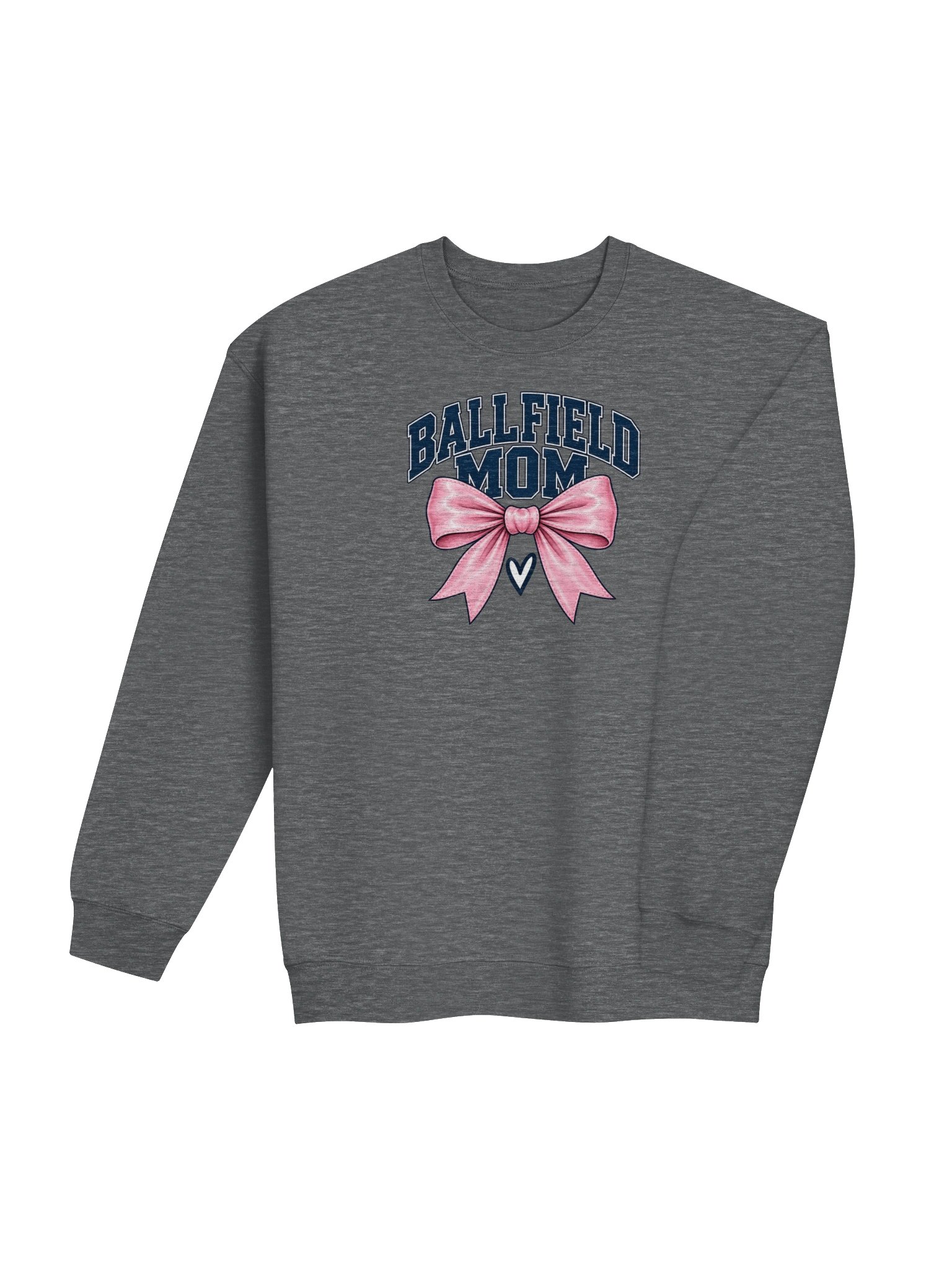 Ballfield Mom Bow Sweatshirt | Baseball & Softball Game Day Crewneck product image (4)