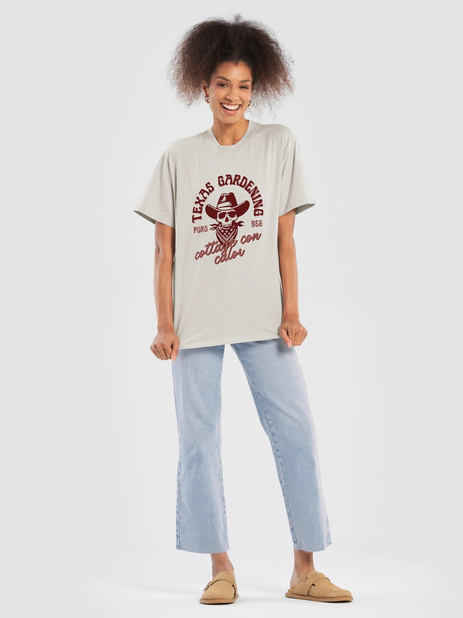 Cowboy Cottage Oversized Tee - Terracotta Bone product image (7)