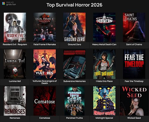 Mis Juegos Top hasta ahora en 2026! Queda menos de la mitad del año! #survivalhorror #gamelist #steam #videogames #latam