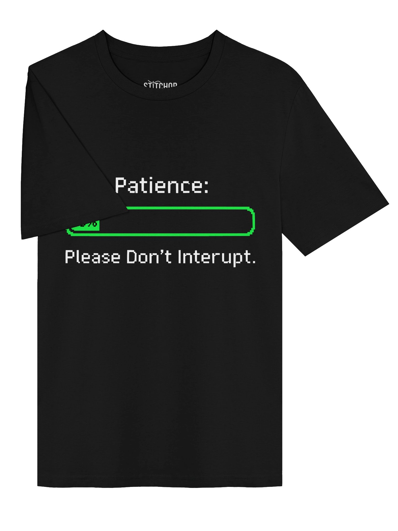 Patience Loading 10% – Funny Introvert Humor - Dark Colors - Unisex Organic T-Shirt product image (6)
