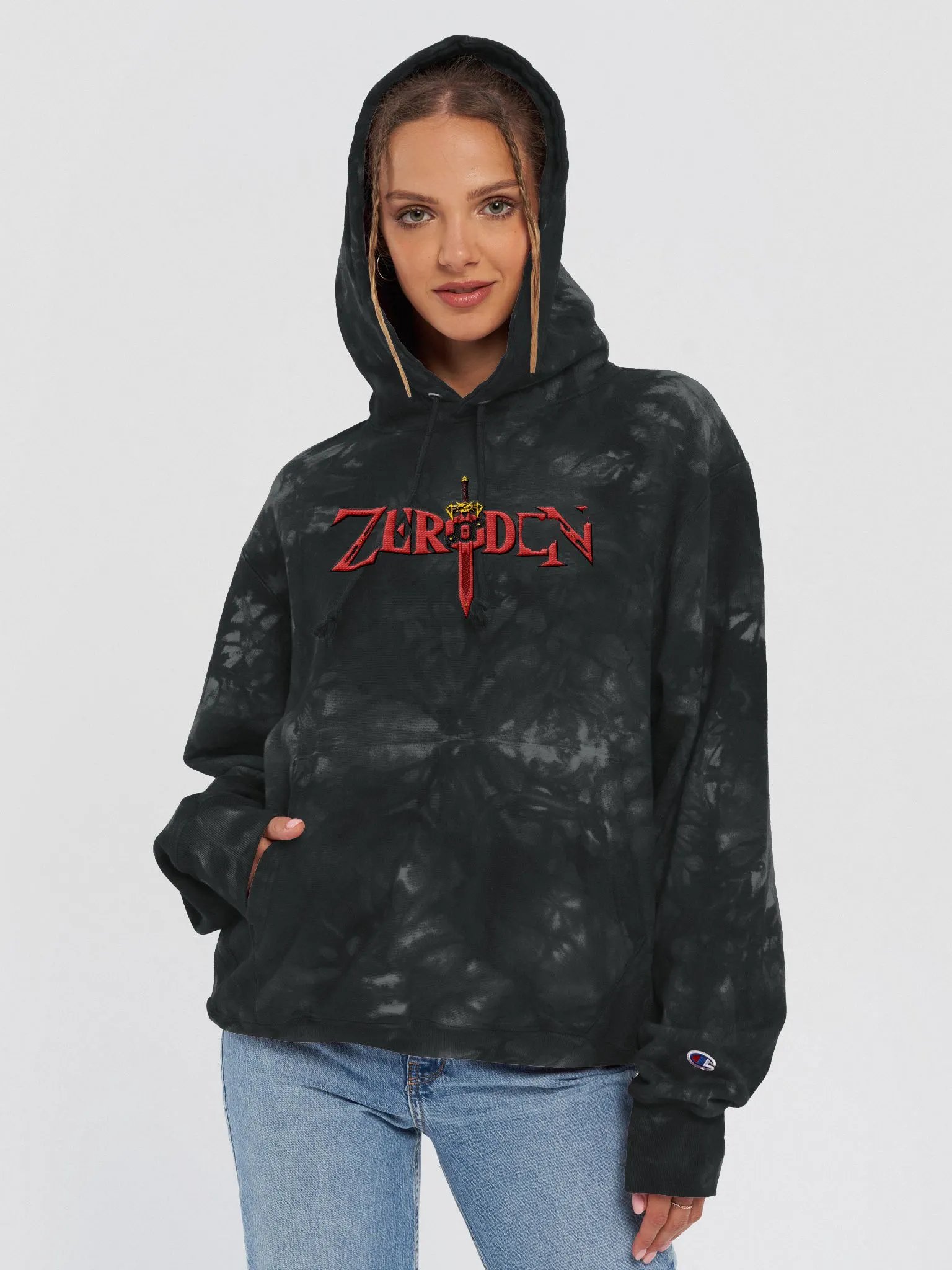 Premium Embroidered Zeroden Tie-Dyed Hoodie product image (14)