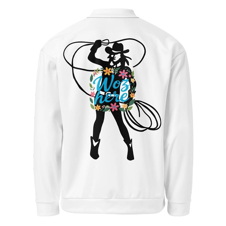 Vibrant Floral Woz Here All-Over Bomber Jacket product image (1)