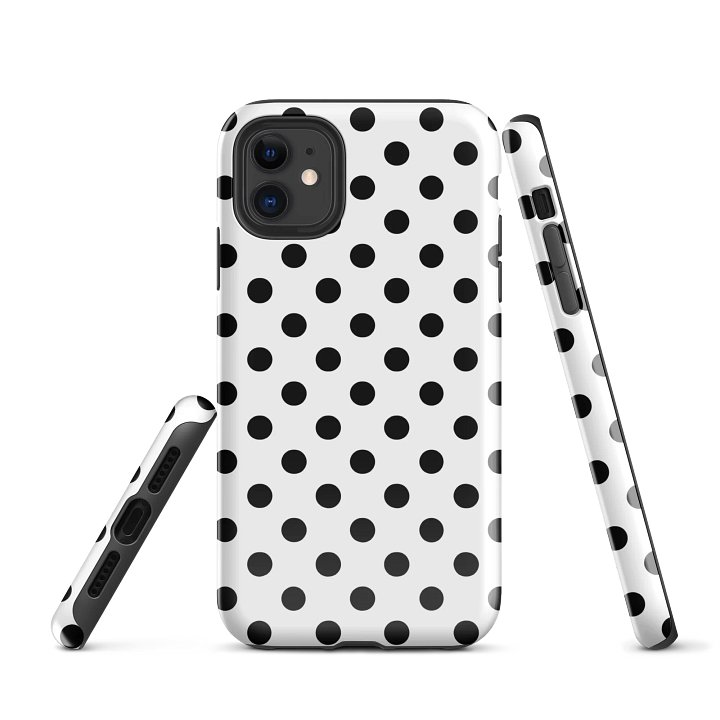 white polka dot i phone case product image (1)