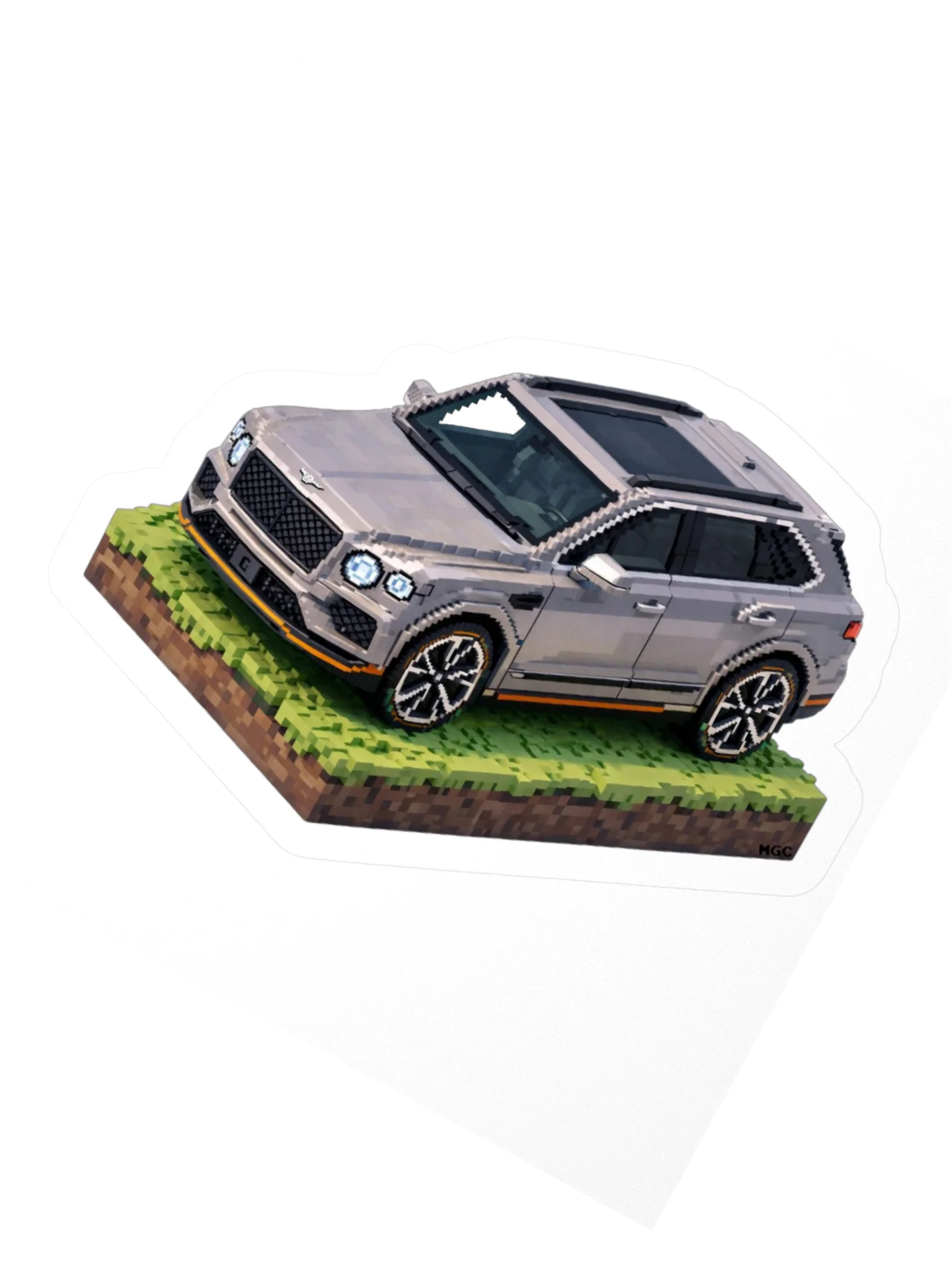Grey Bentley Bentayga Speed Sticker (Pixel, Retro, Minecraft) product image (4)