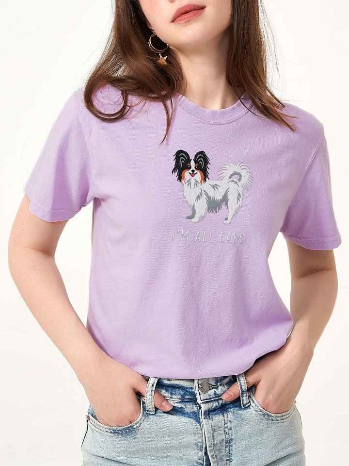 I'm All Ears T-Shirt(Embroidered) of a Papillon(Tricolor) product image (2)