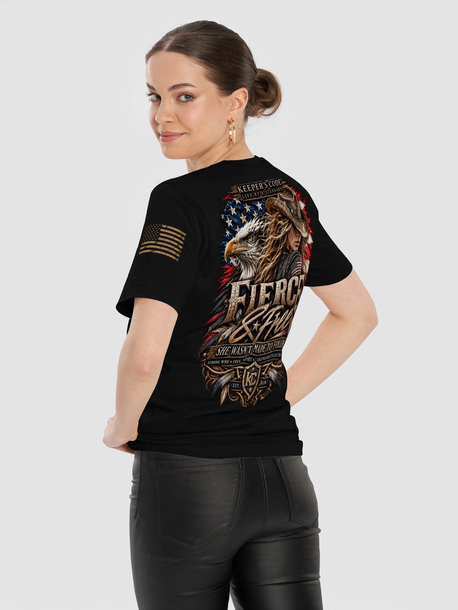 Women’s She Wasn’t Made to Follow Lion Graphic T-Shirt product image (5)