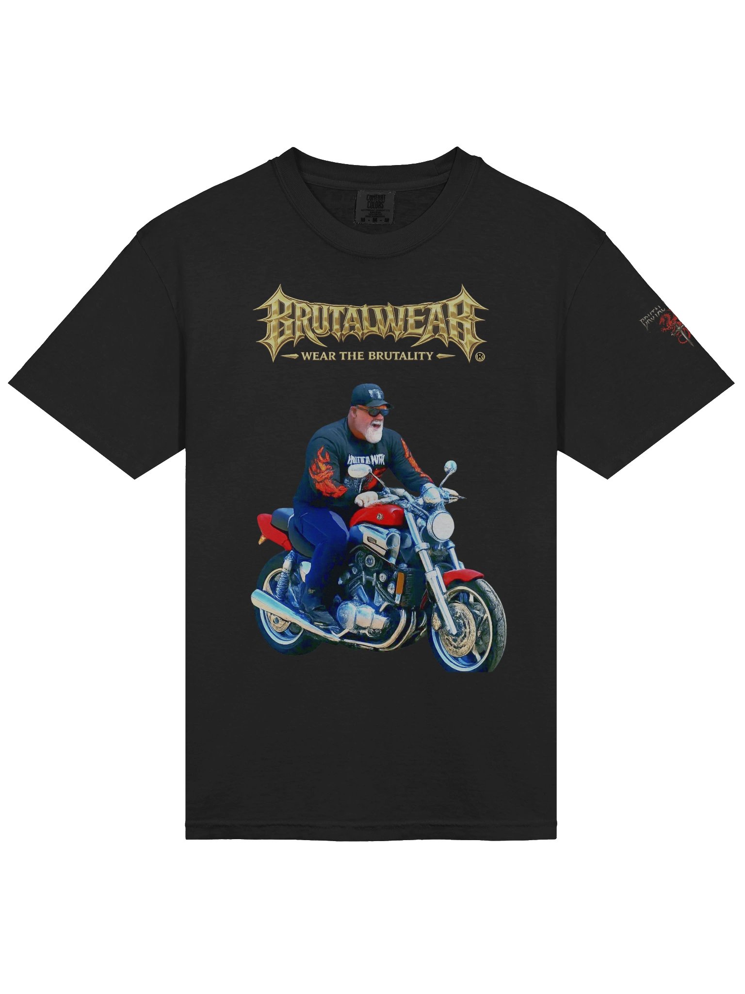 BrutalWear Rider Medieval Art Font Graphic Tee. product image (21)