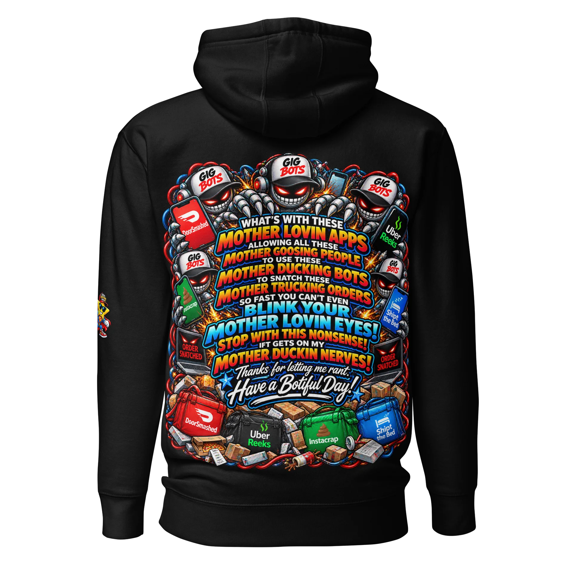 Rage Against the Bots — Gig Worker Hoodie product image (2)