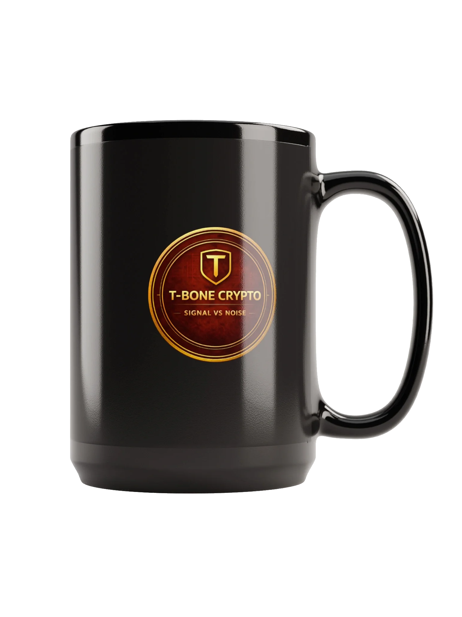 T-Bone Crypto Coin Crest Mug | Black