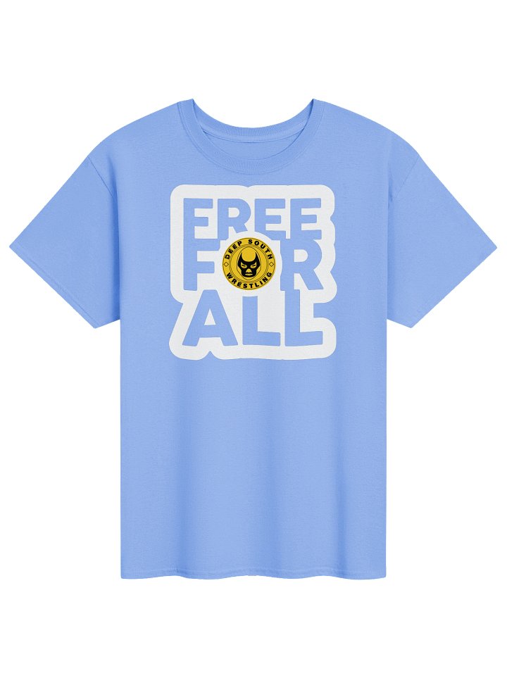 FreeForAll Logo on Sky Blue Basic Tee