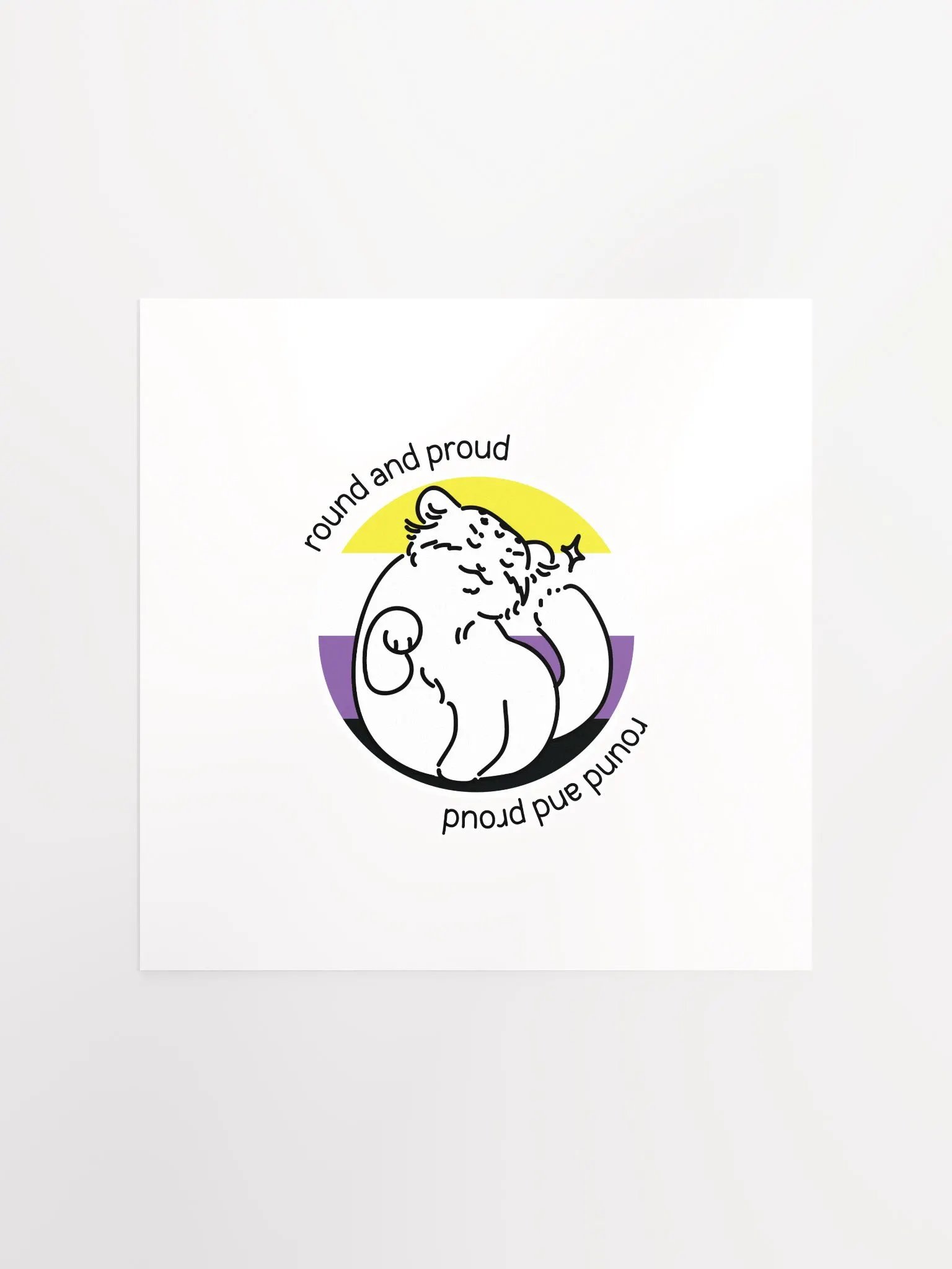 Round and Proud Manul Nonbinary Version - Matte Poster product image (1)