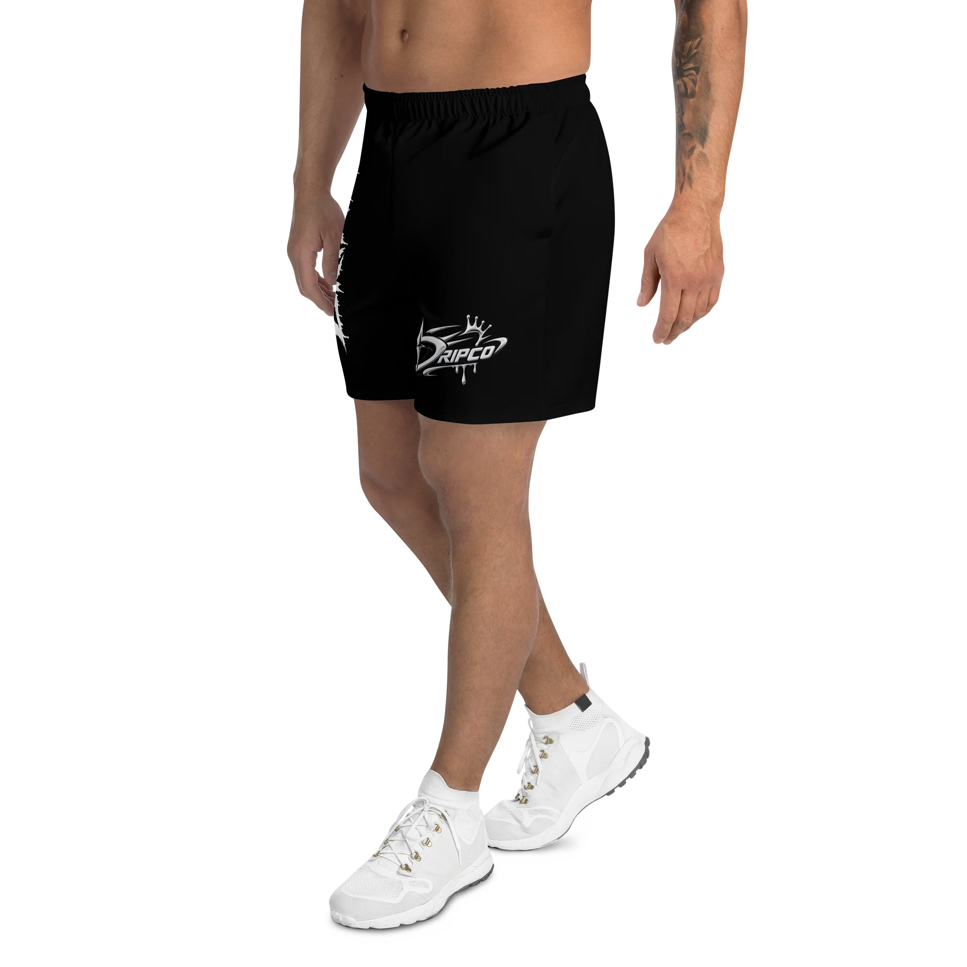 DRIPCO Black Distressed Logo Athletic Shorts product image (3)