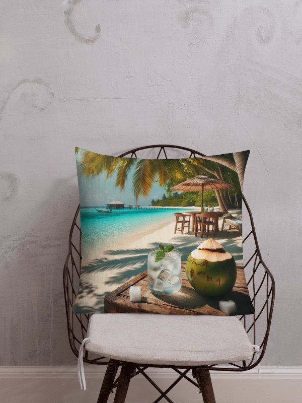 Tropical Paradise Premium Pillow | AI Design product image (1)