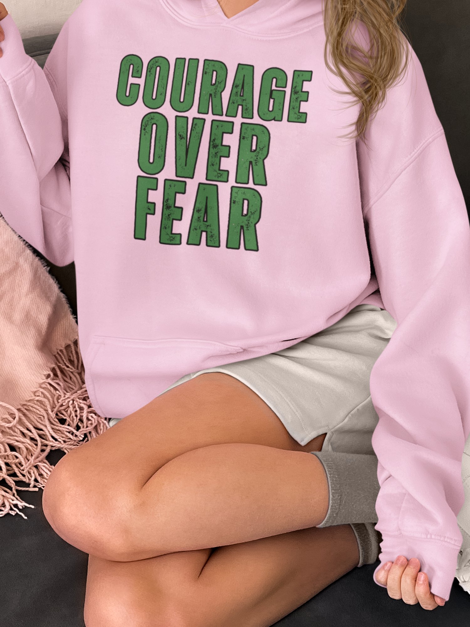 Courage Over Fear Gildan Classic Hoodie - Light product image (15)