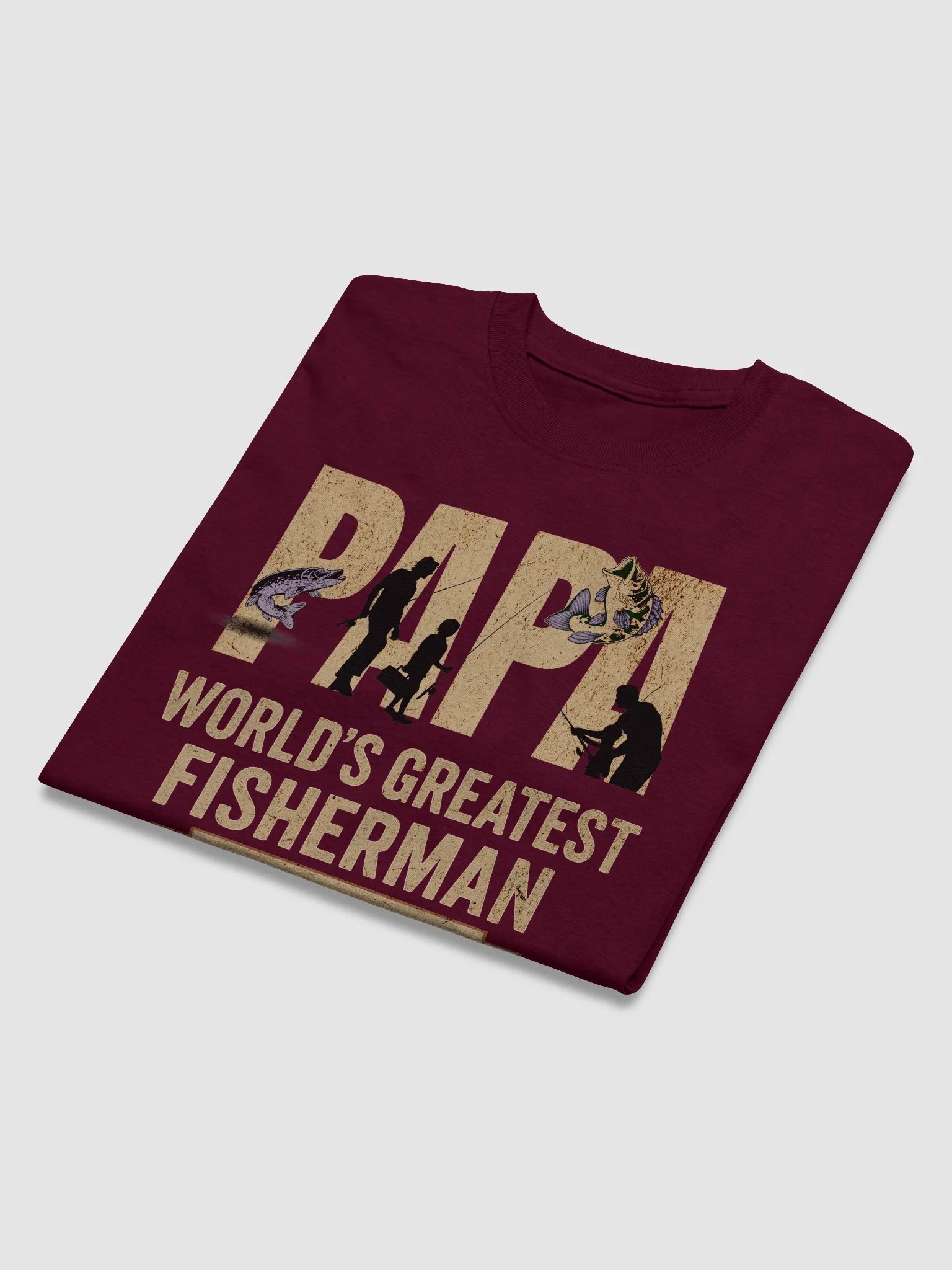 Papa Fisherman Vintage T-Shirt – World's Greatest Fisherman Retro Gift product image (7)