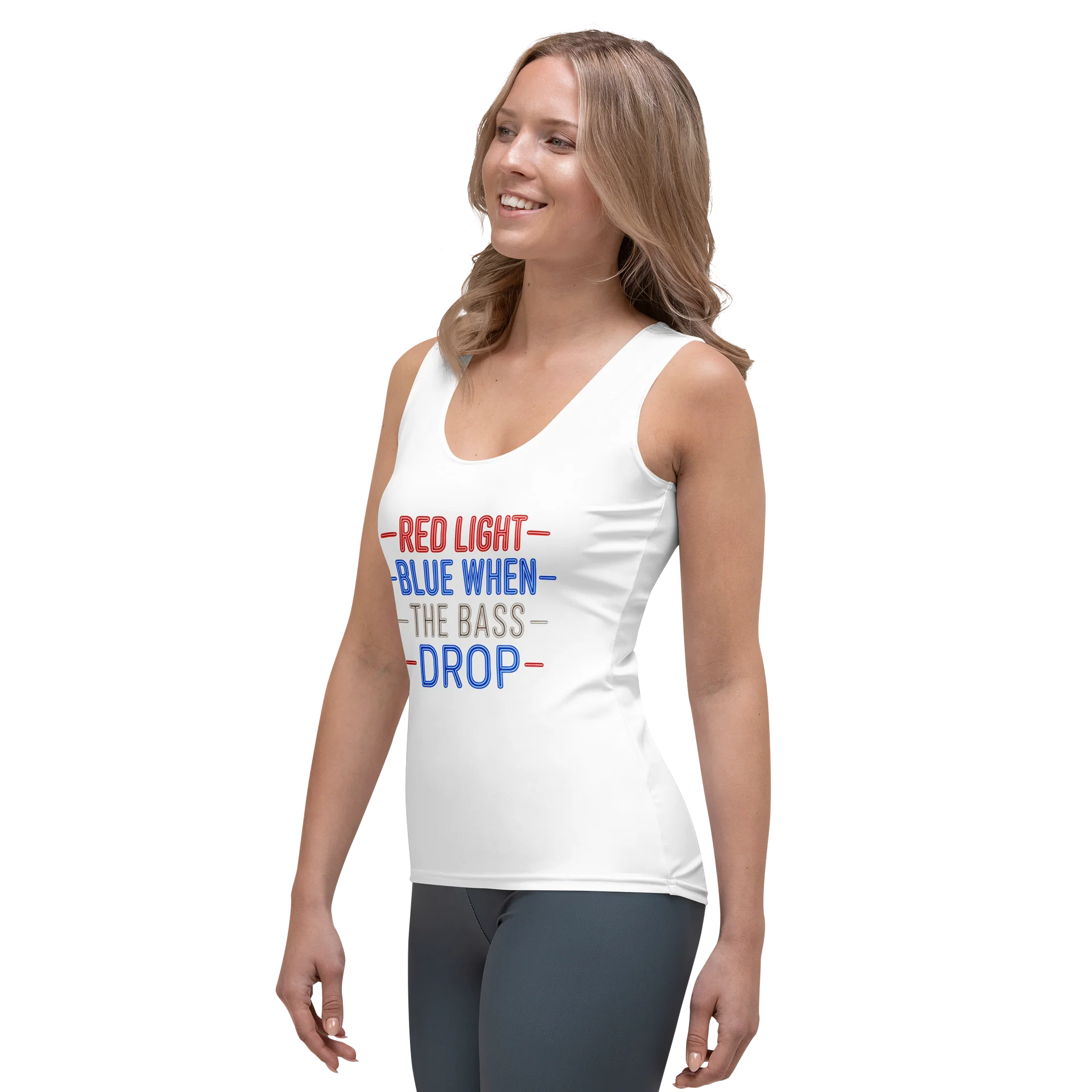 Red Light Blue Bass Drop Tank Top product image (3)