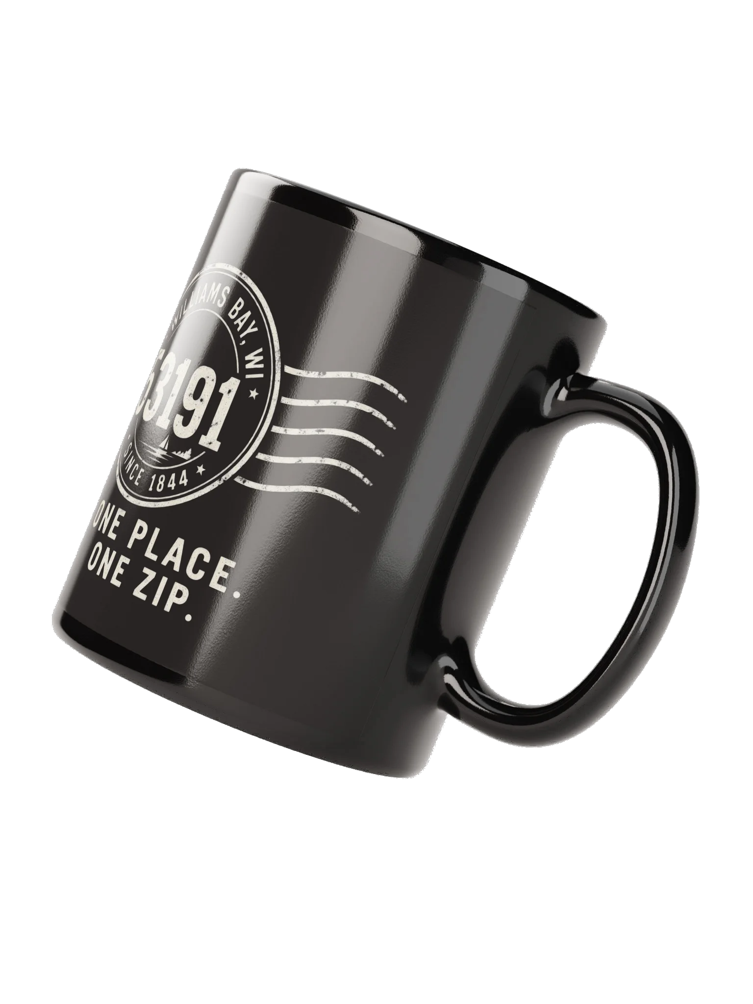 53191 ZIPCODE The CODE Black Mug product image (4)