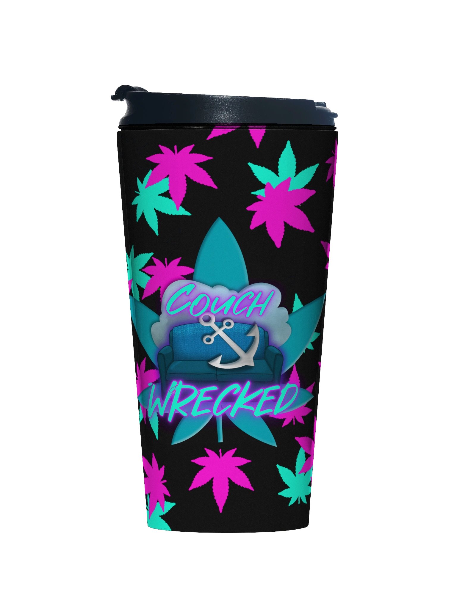 Metal Sipper Pot Leaf Neon product image (1)