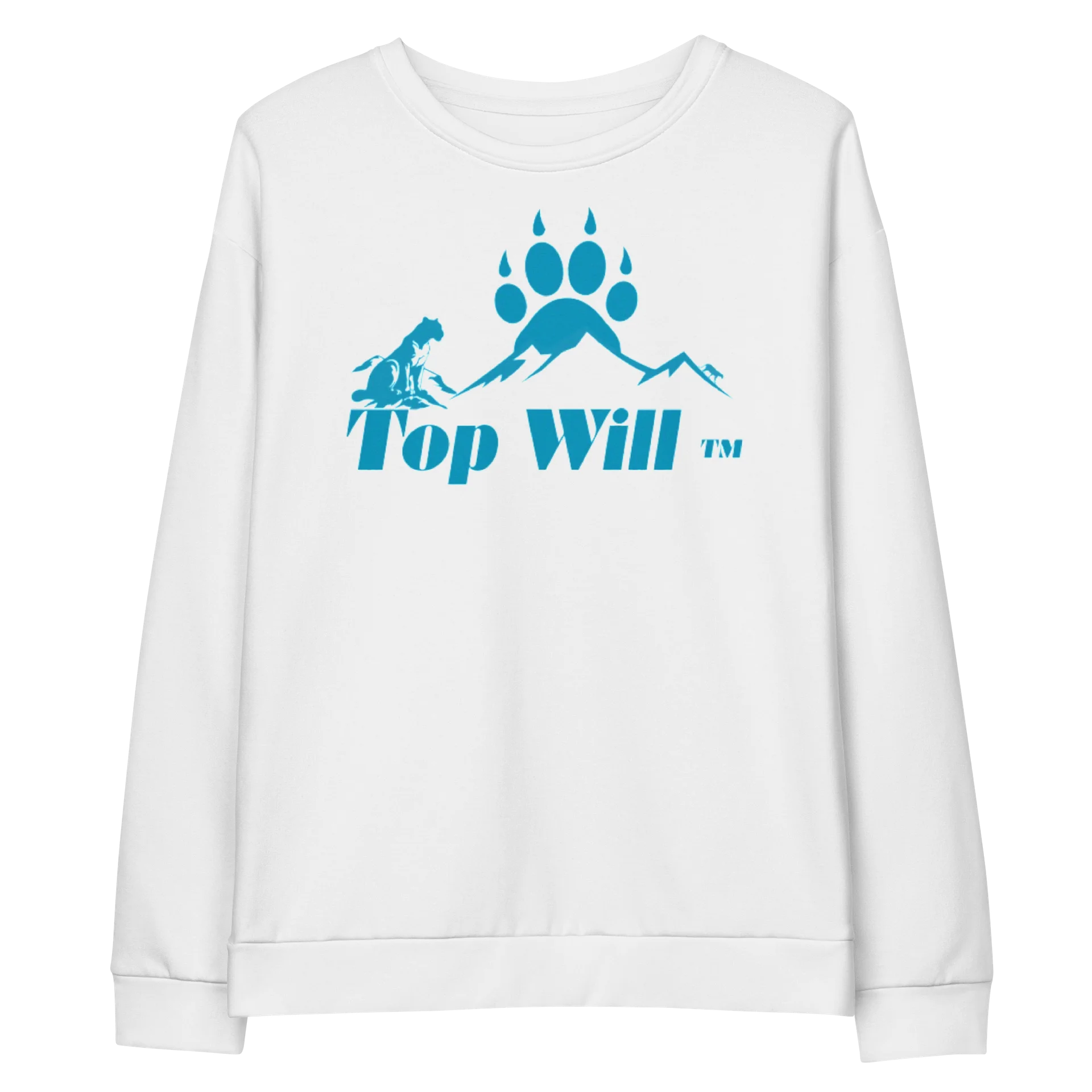 Top Will™ Unisex White & Blue Sweater product image (1)
