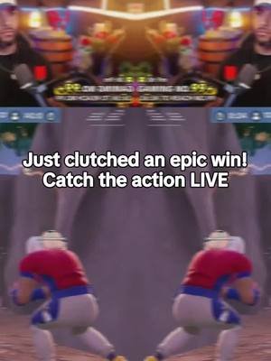 Just clutched an epic win!Catch the action LIVE