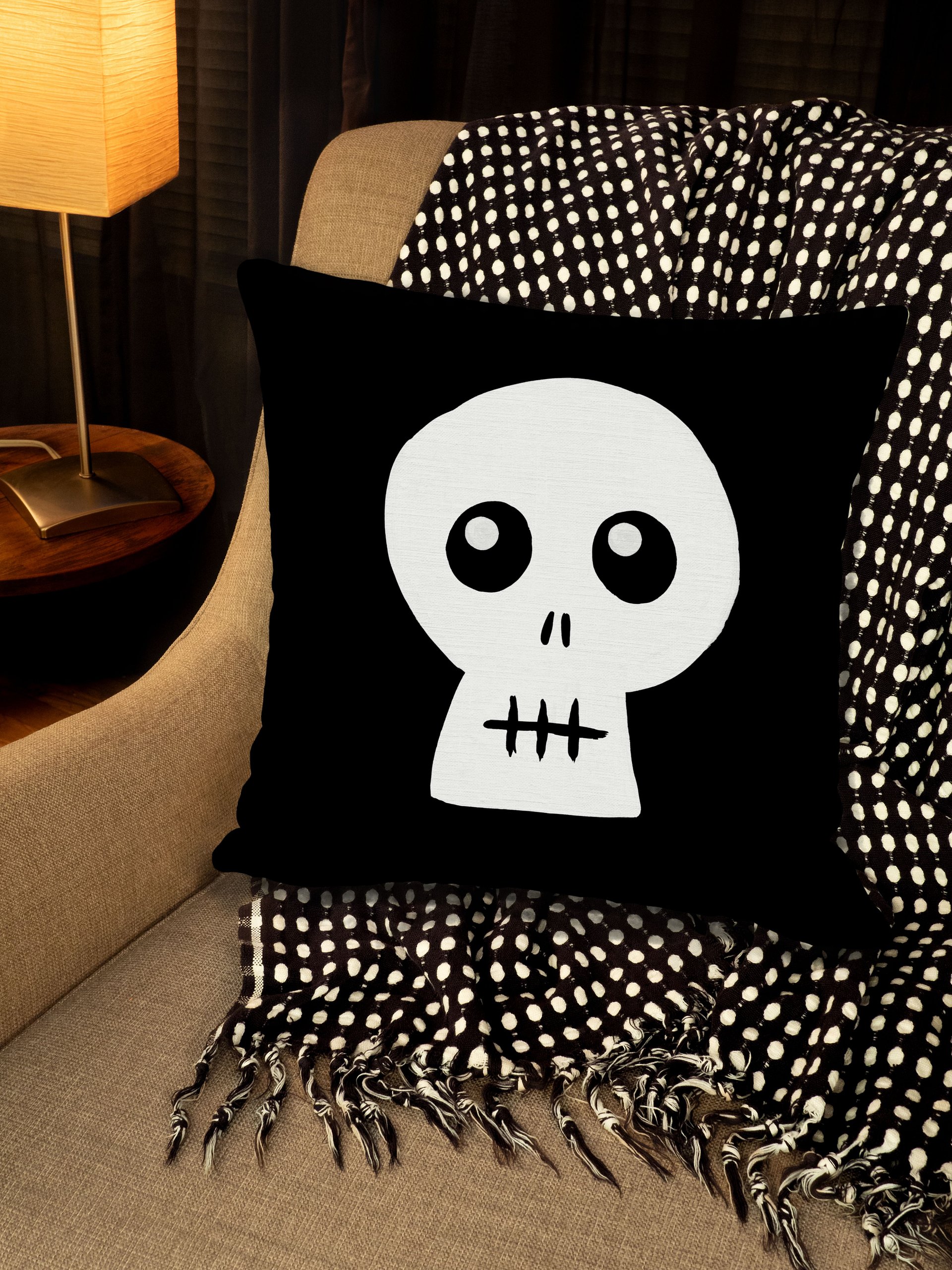 THROW PILLOW - DOUBLE-SIDED SKULL 03 product image (4)