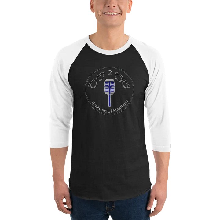 Geeky Conversations Baseball Tee - Save it for the Podcast Edition product image (2)