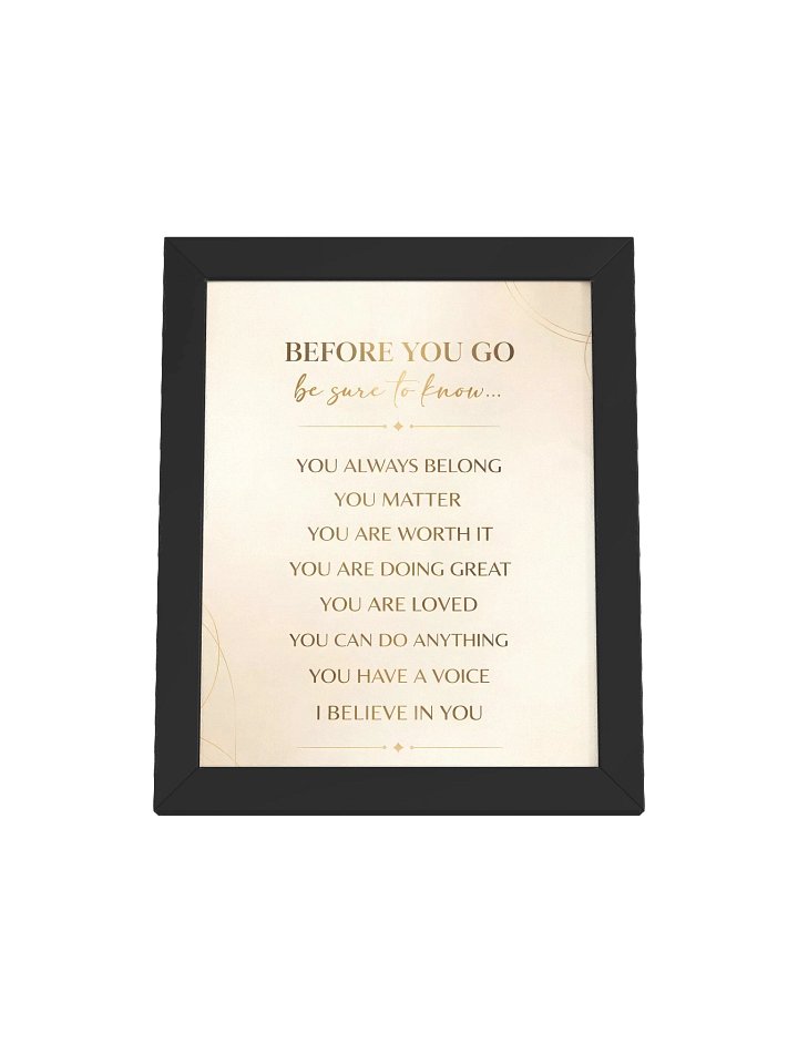 Before You Go – Inspirational Affirmations Wall Art for Confidence, Self-Worth & Positive Mindset product image (9)