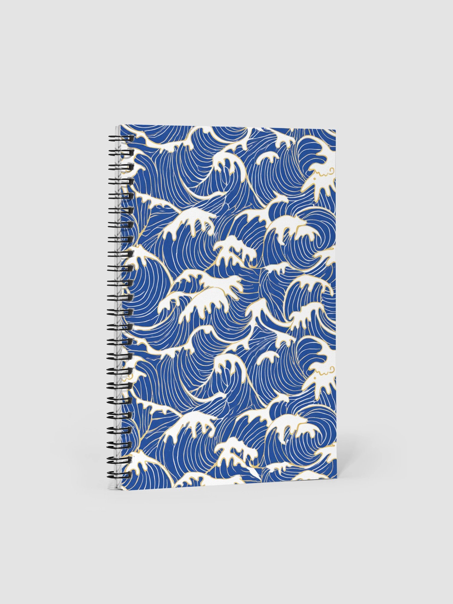 Japanese Wave Pattern Spiral Notebook product image (1)