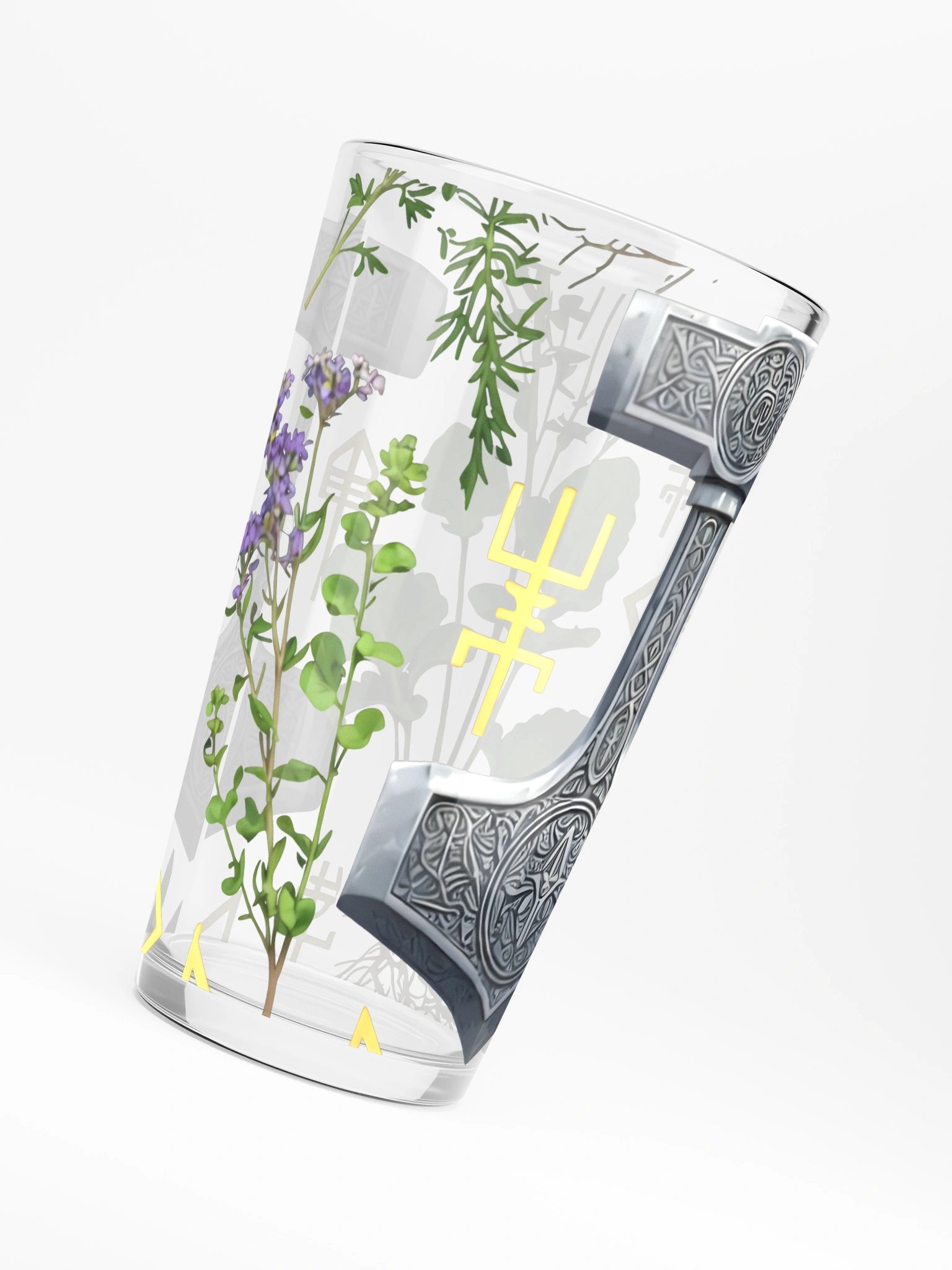 Nordic Nature-Inspired Hammered Glass Pint product image (6)