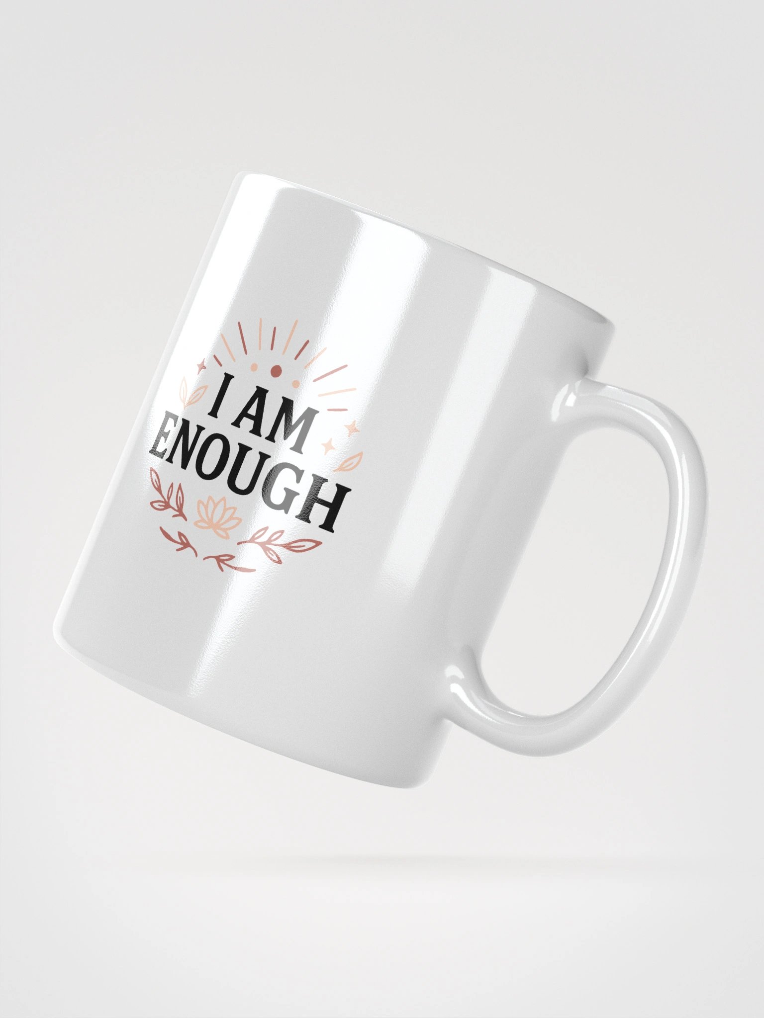 Taza Blanca Brillante "I Am Enough" – Cerámica product image (3)