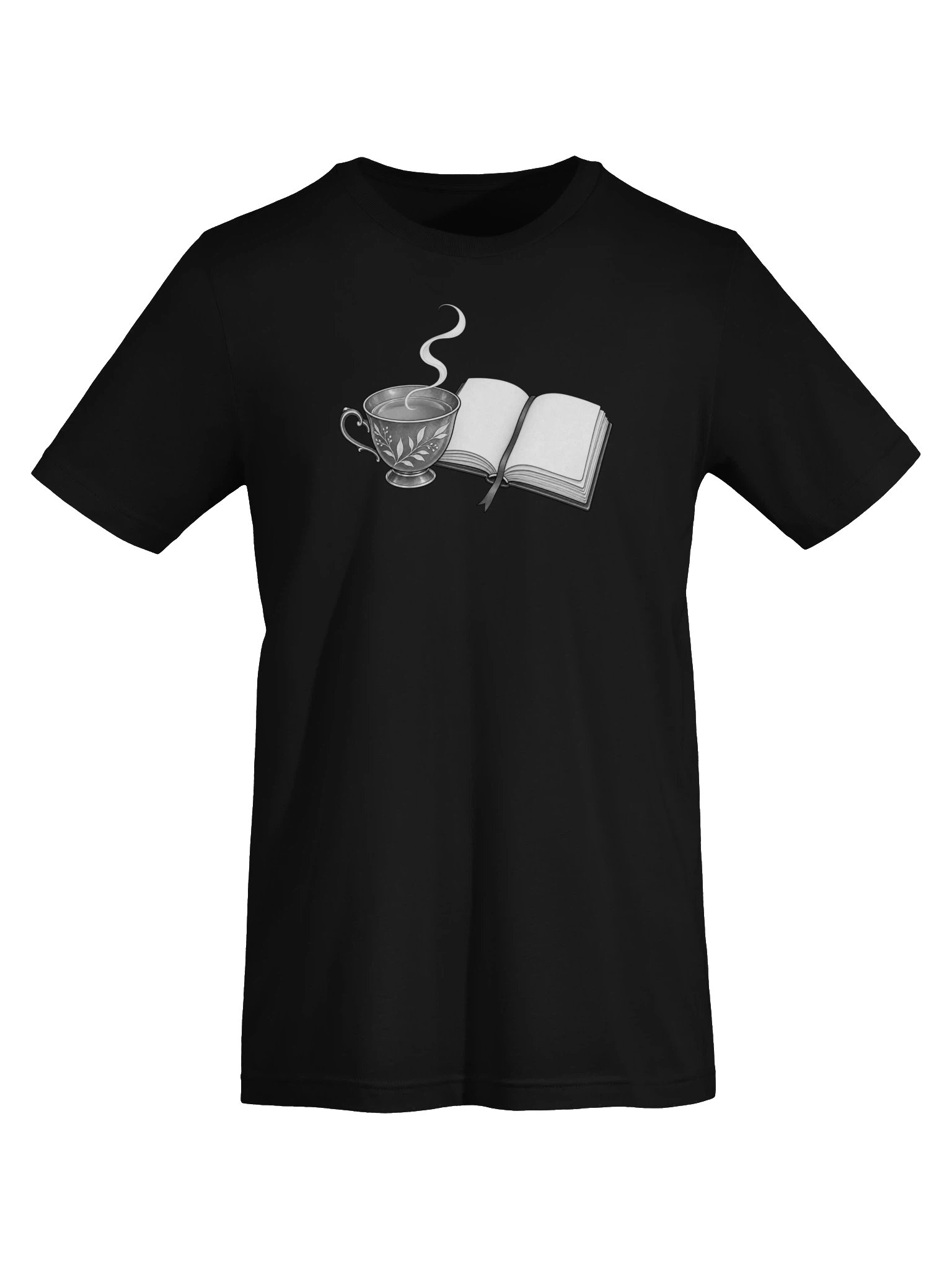 Tea and Pages Black and White T-Shirt product image (4)