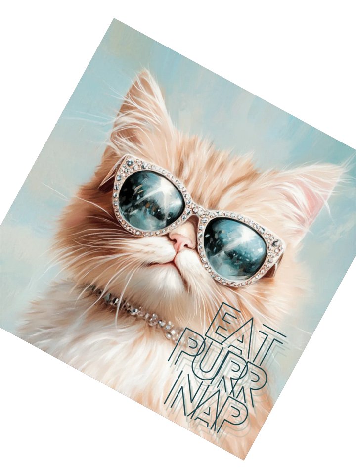EAT. PURR. NAP: Square Sticker product image (2)