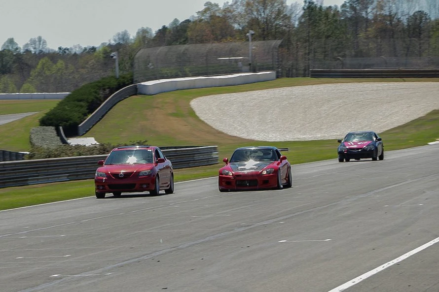 2005 Mazda 3 S on track