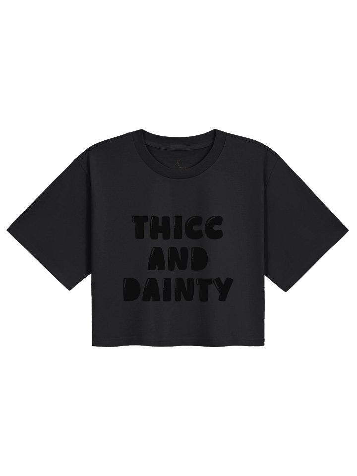 Thicc & Dainty Cropped Tee (black) product image (5)