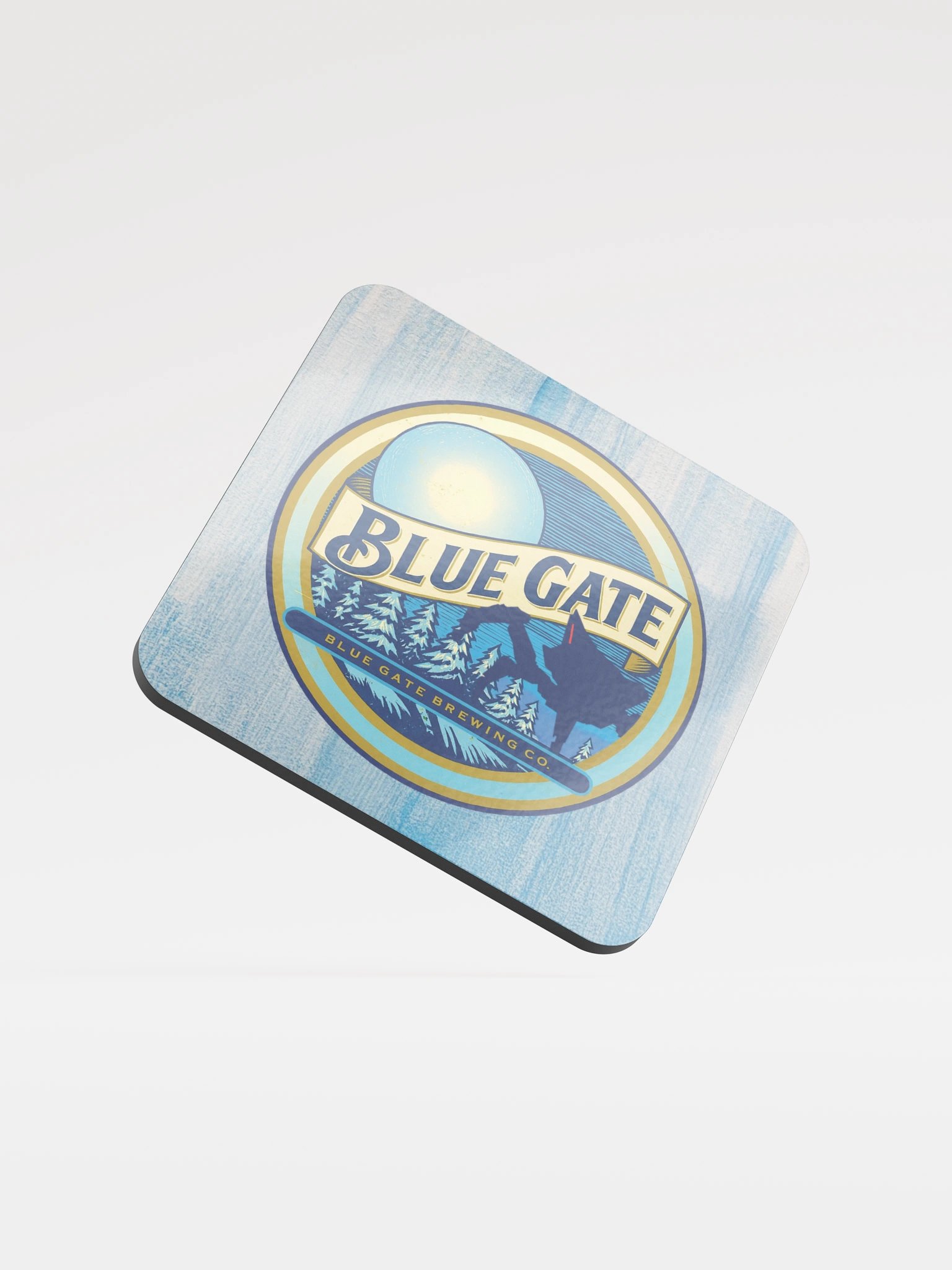 Blue Gate Glossed Cork Coaster product image (1)