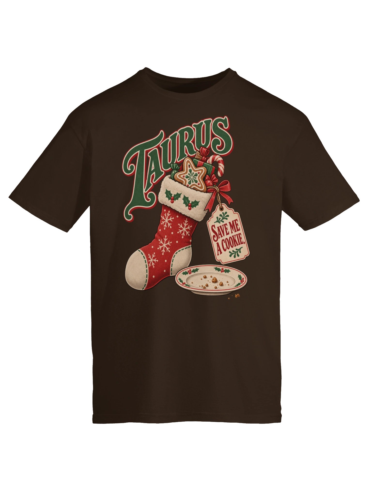 Taurus Save Me a Cookie Christmas T-Shirt product image (5)