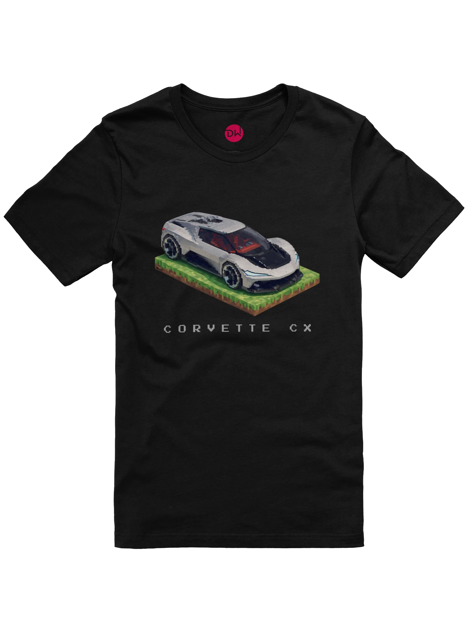 Silver Corvette CX Concept Shirt (Pixel, Retro, Minecraft) product image (6)