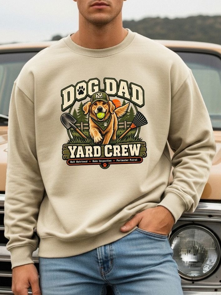 Dog Dad Yard Crew Crewneck Sweatshirt | Funny Dog Dad Gift product image (29)