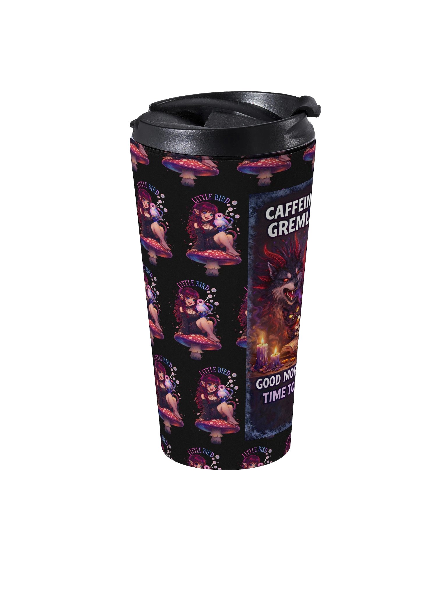 Caffeine & Chaos Stainless Steel Travel Mug product image (2)