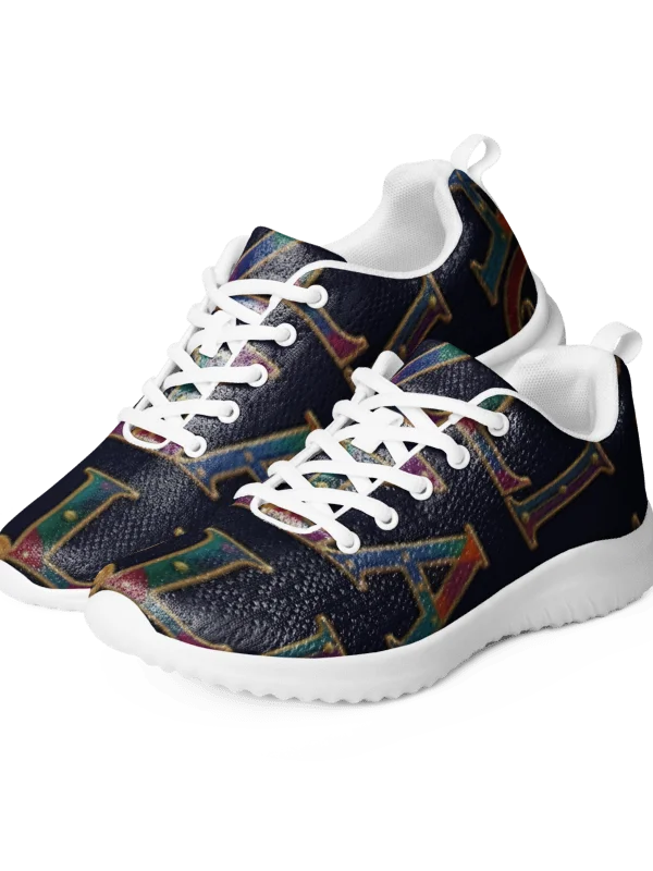 XZAQLI "Jeweled Script" Premium Women's Sneakers (Navy Blue) product image (1)
