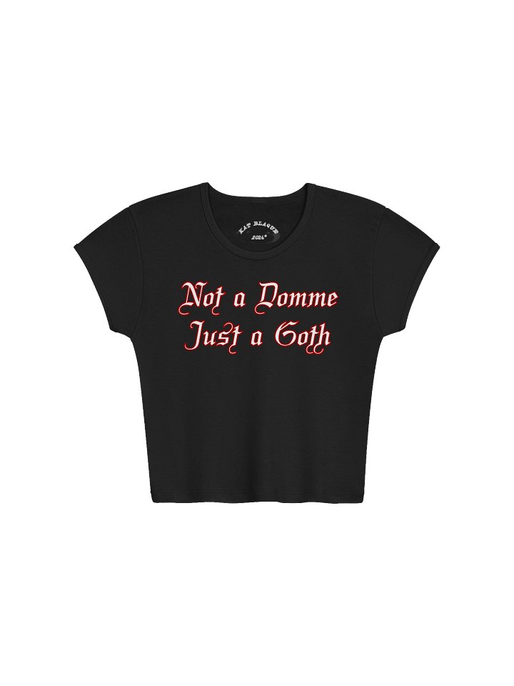 Not a Domme Red Outline + Black My Politics Crop Top product image (1)