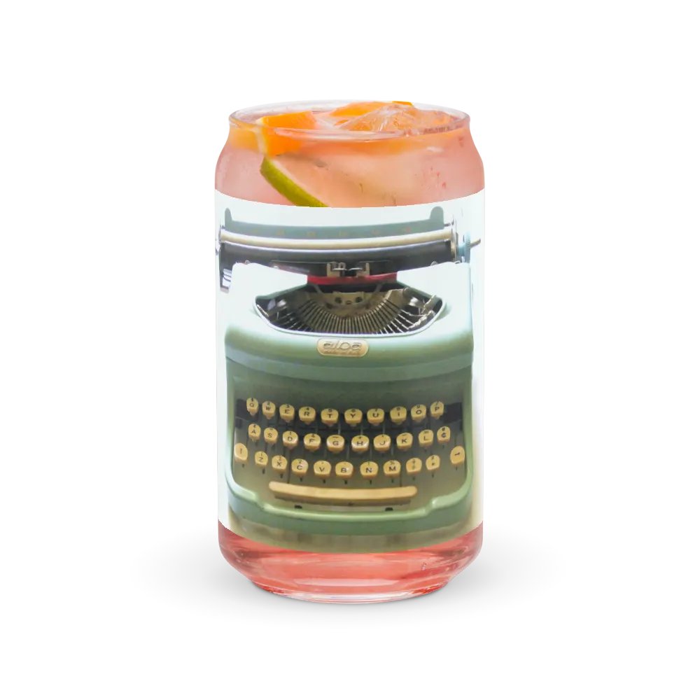 Mint Blue Typewriter-Inspired Glass product image (7)