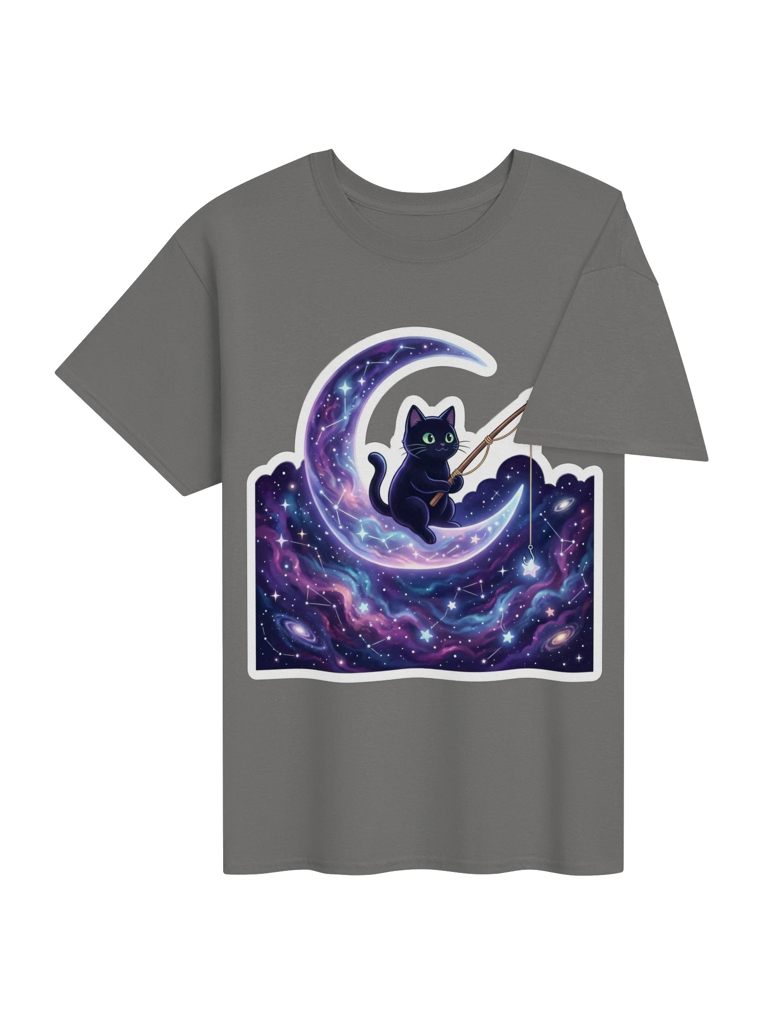 Moon Fishing Cat Tee product image (25)