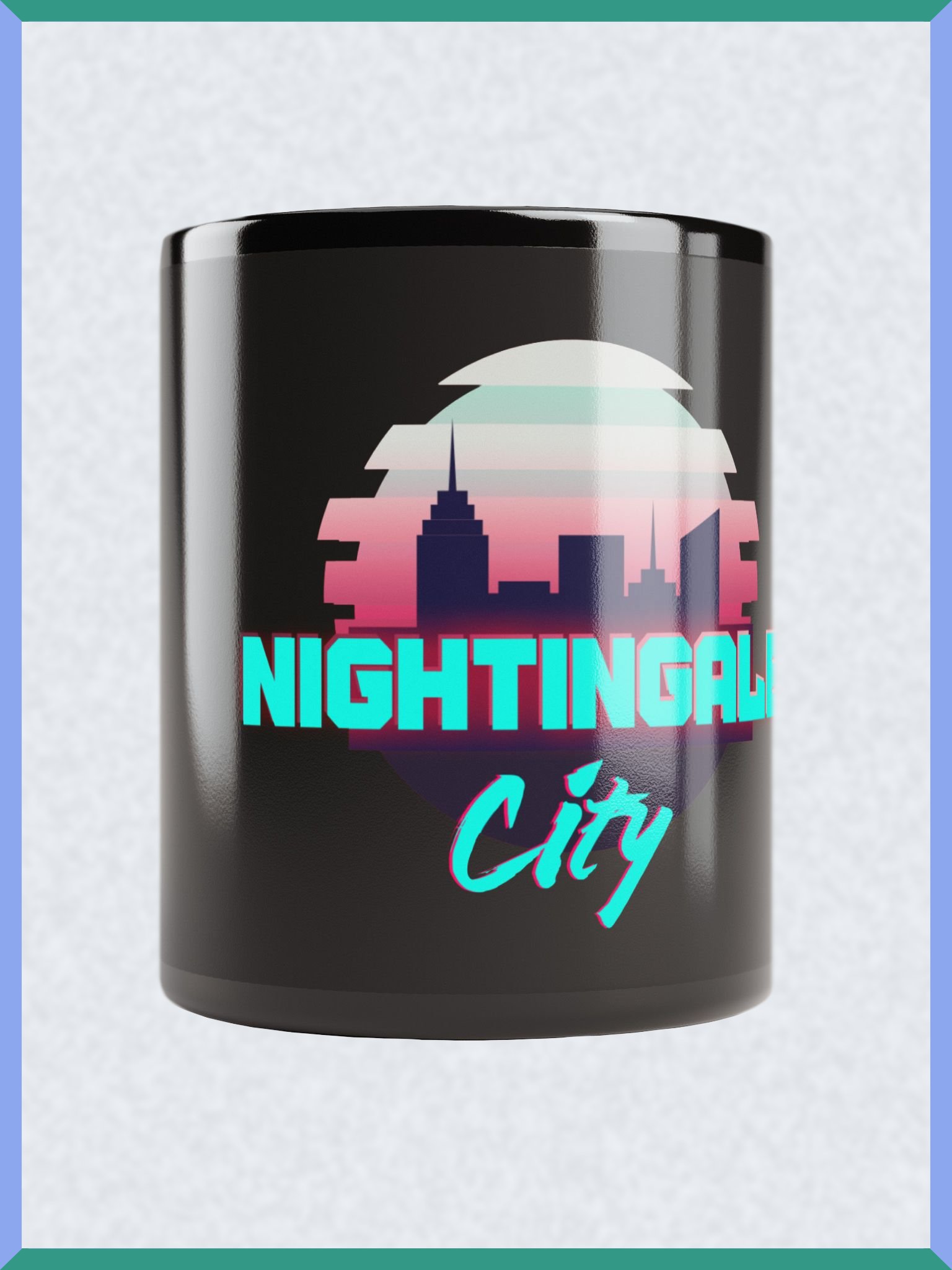 Nightingale City - Glossy Black Mug product image (1)