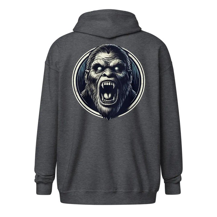 SCARY BIGFOOT FACE ZIP HOODIE product image (1)