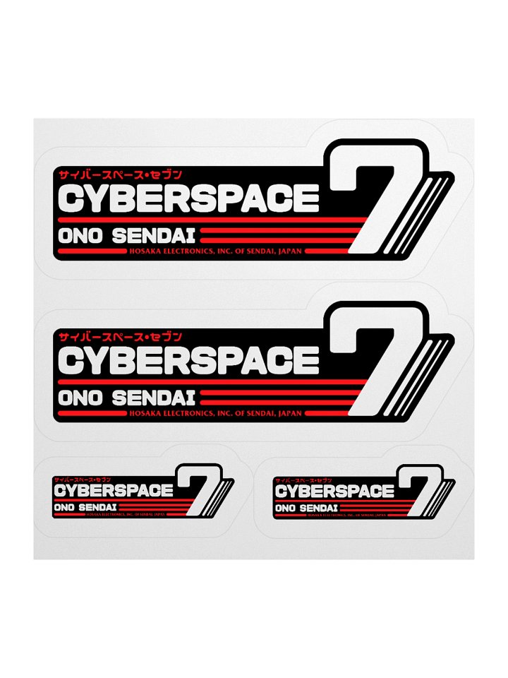 Hosaka Ono-Sendai Cyberspace 7 Stickers (horizontal/black) product image (1)