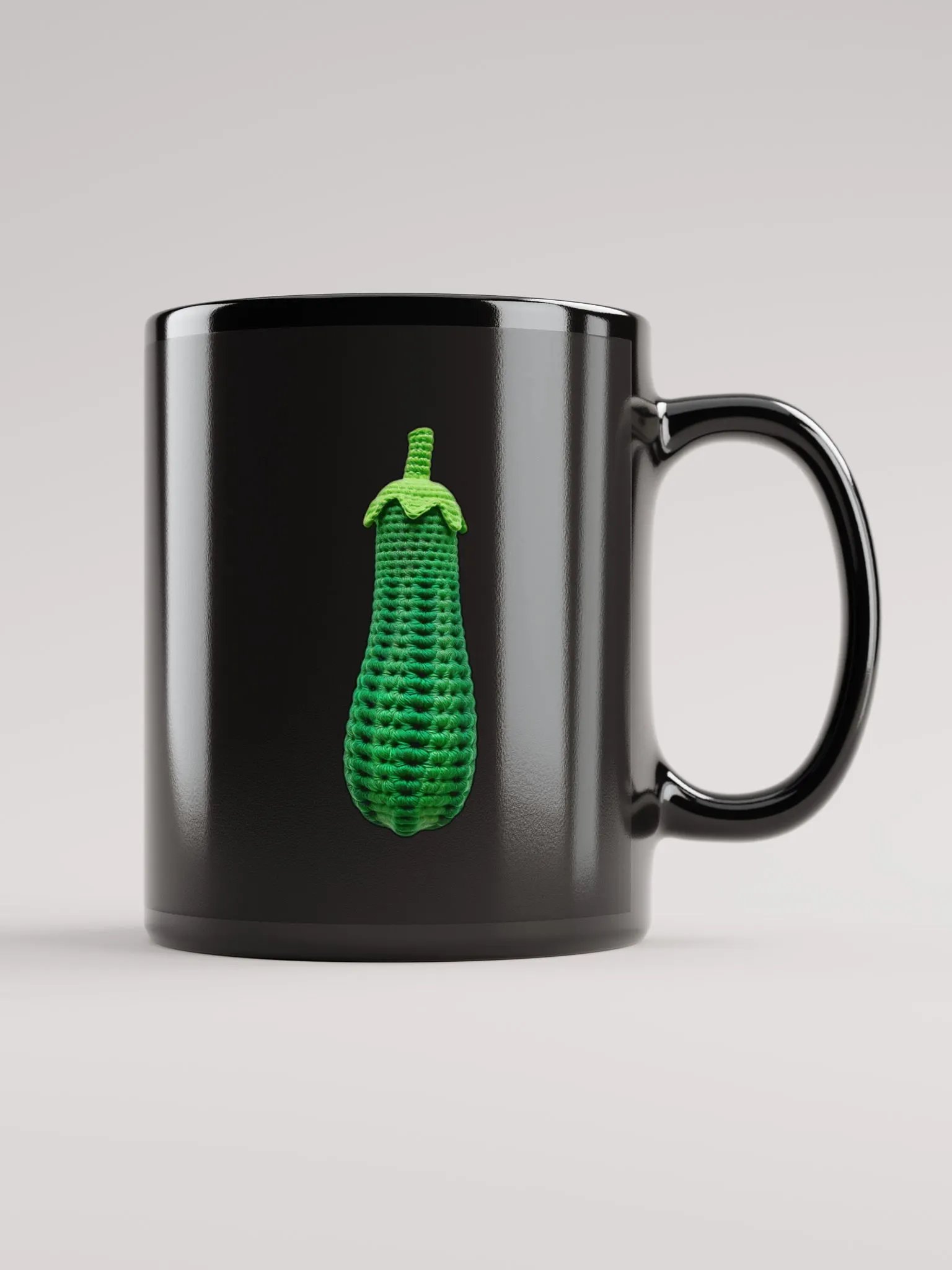 CozyAvocado Black Glossy Mug Zucchini #1 product image (1)