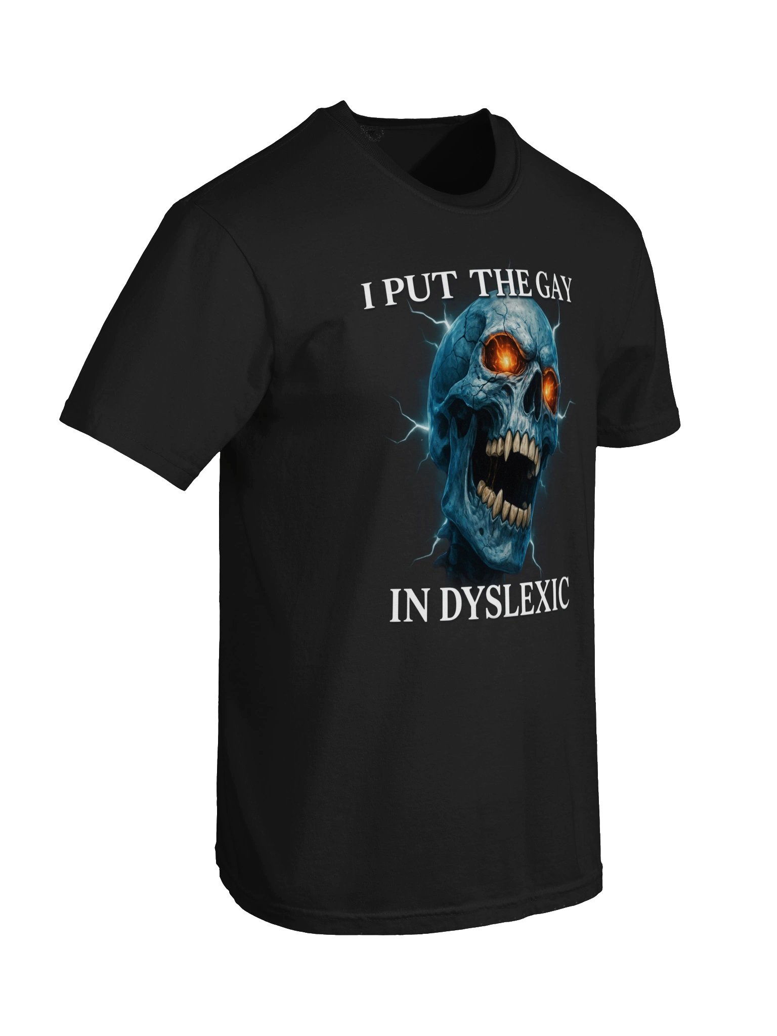 I Put The Gay In Dyslexic Skeleton Tee product image (50)